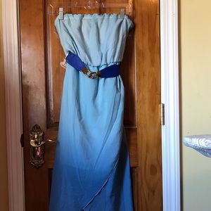 NWT sheer lined blue - purple ombré dress